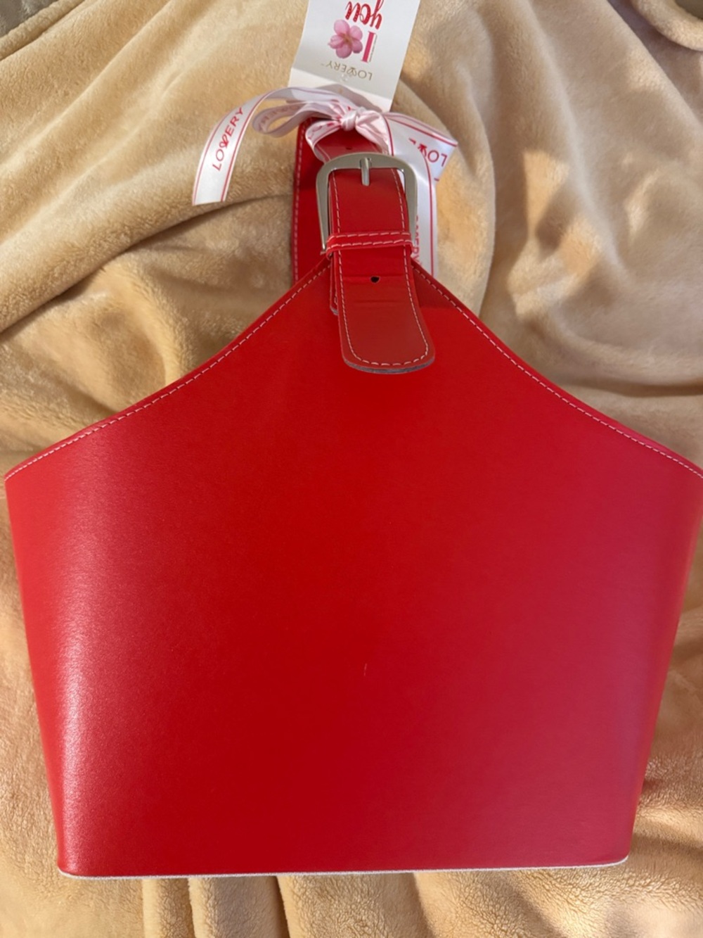 Lovery Bucket Gift Bag with Buckle Strap